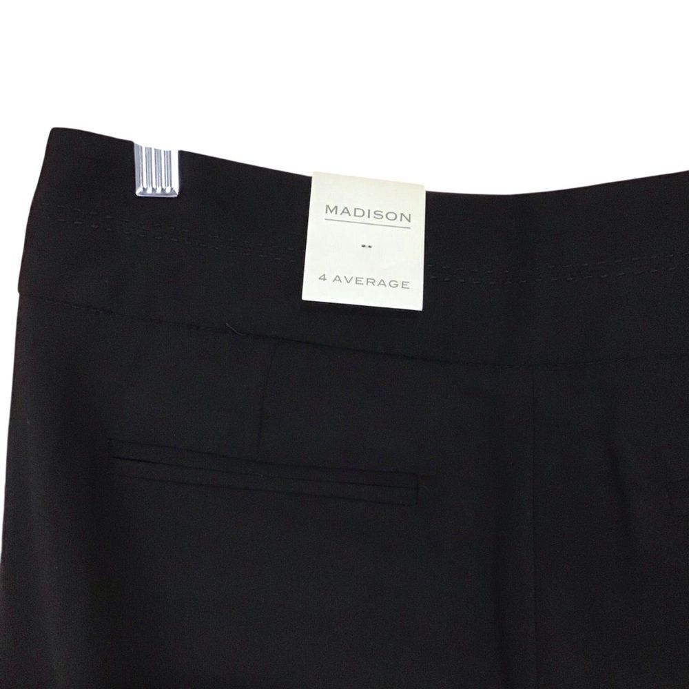 Madison 4 Average Women's Black Career Dress Slacks Pants Nwt — image 4 of 8